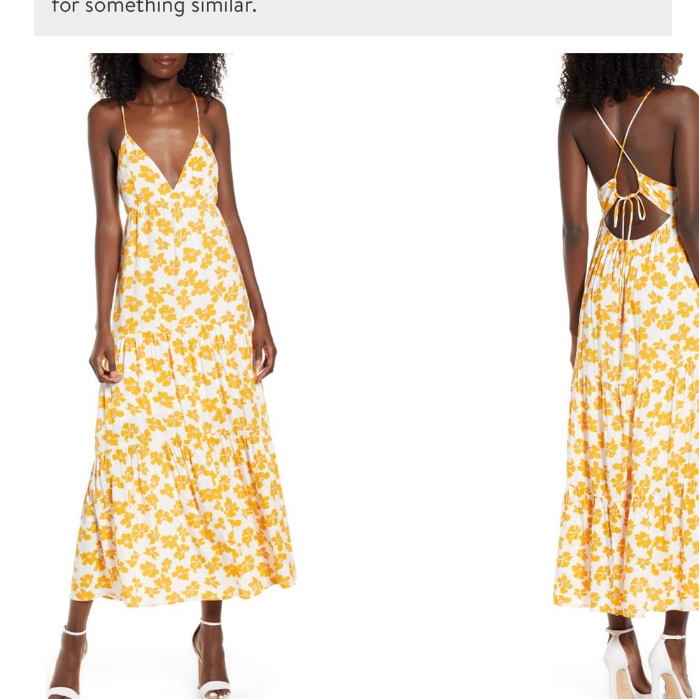 All in Favor flowy tiered maxi dress